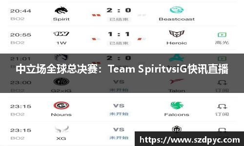 中立场全球总决赛：Team SpiritvsiG快讯直播